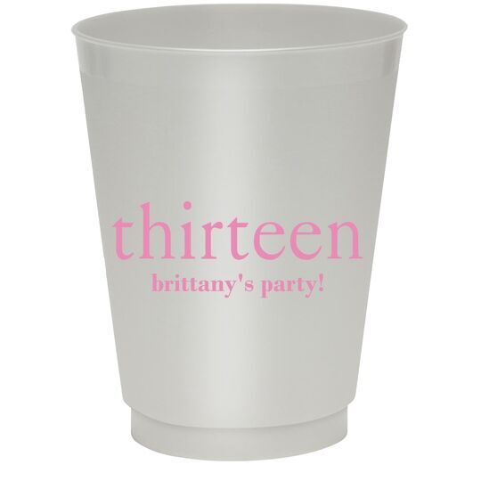 Select Your Big Number Colored Shatterproof Cups